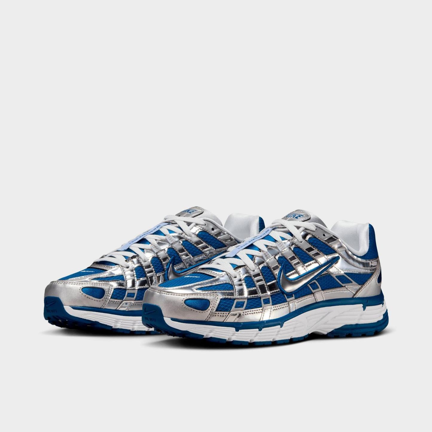 Men's Nike P-6000 Casual Shoes - Court Blue/White/Metallic Silver
