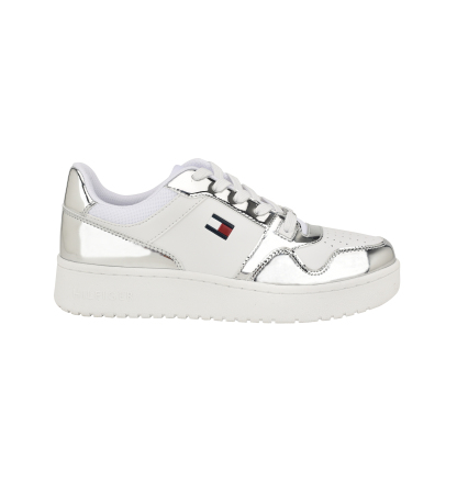Tommy Hilfiger Women's Twigye Lace-Up Sneakers - Silver/White
