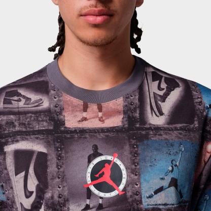 Men's Jordan Flight Club Collage Print T-Shirt - Sail - view 5