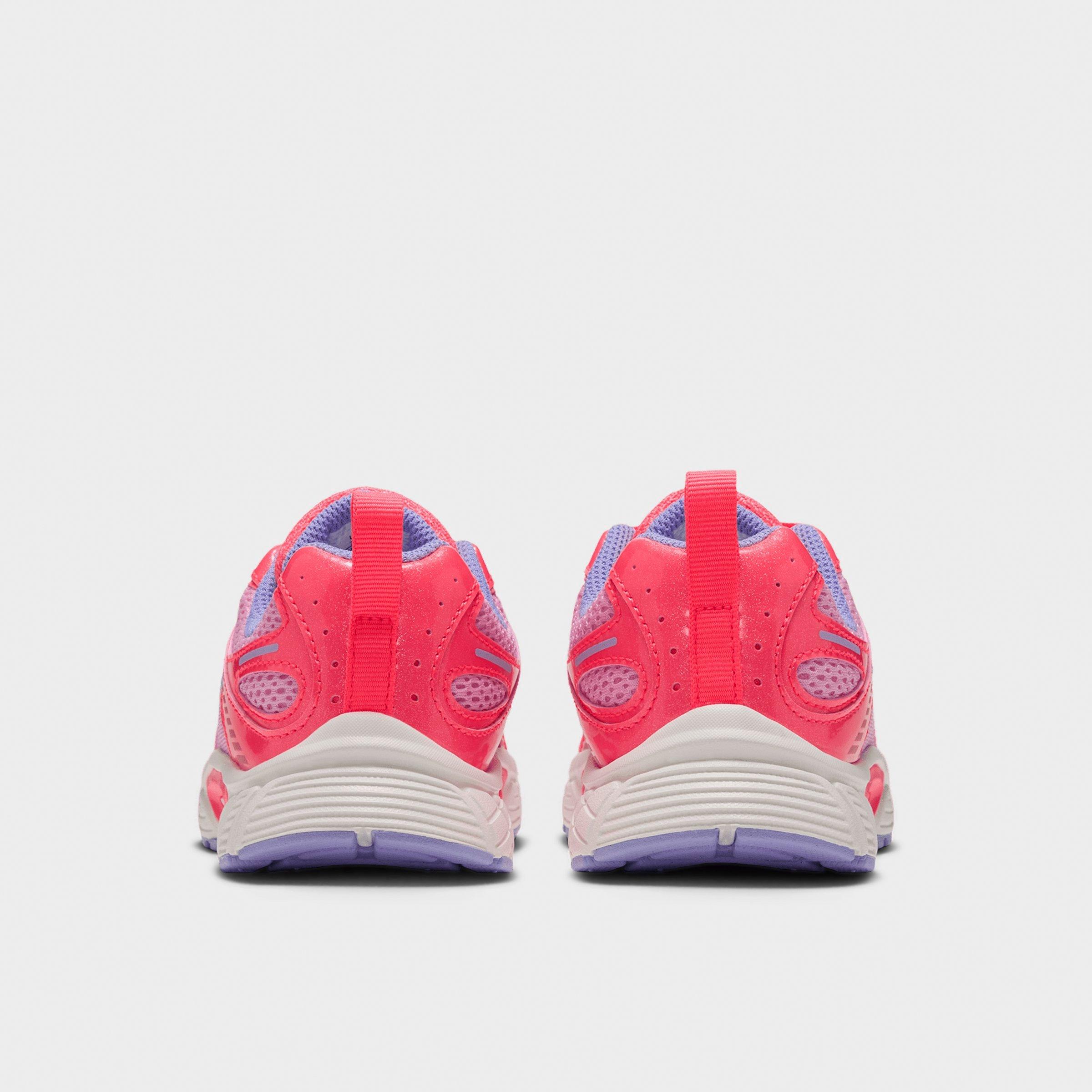 Little Kids' Nithtke V5 RNR Stretch Lace Casual Shoes - Hot Punch/Pink Rise/Light Thistle/Multi-Color - Back view