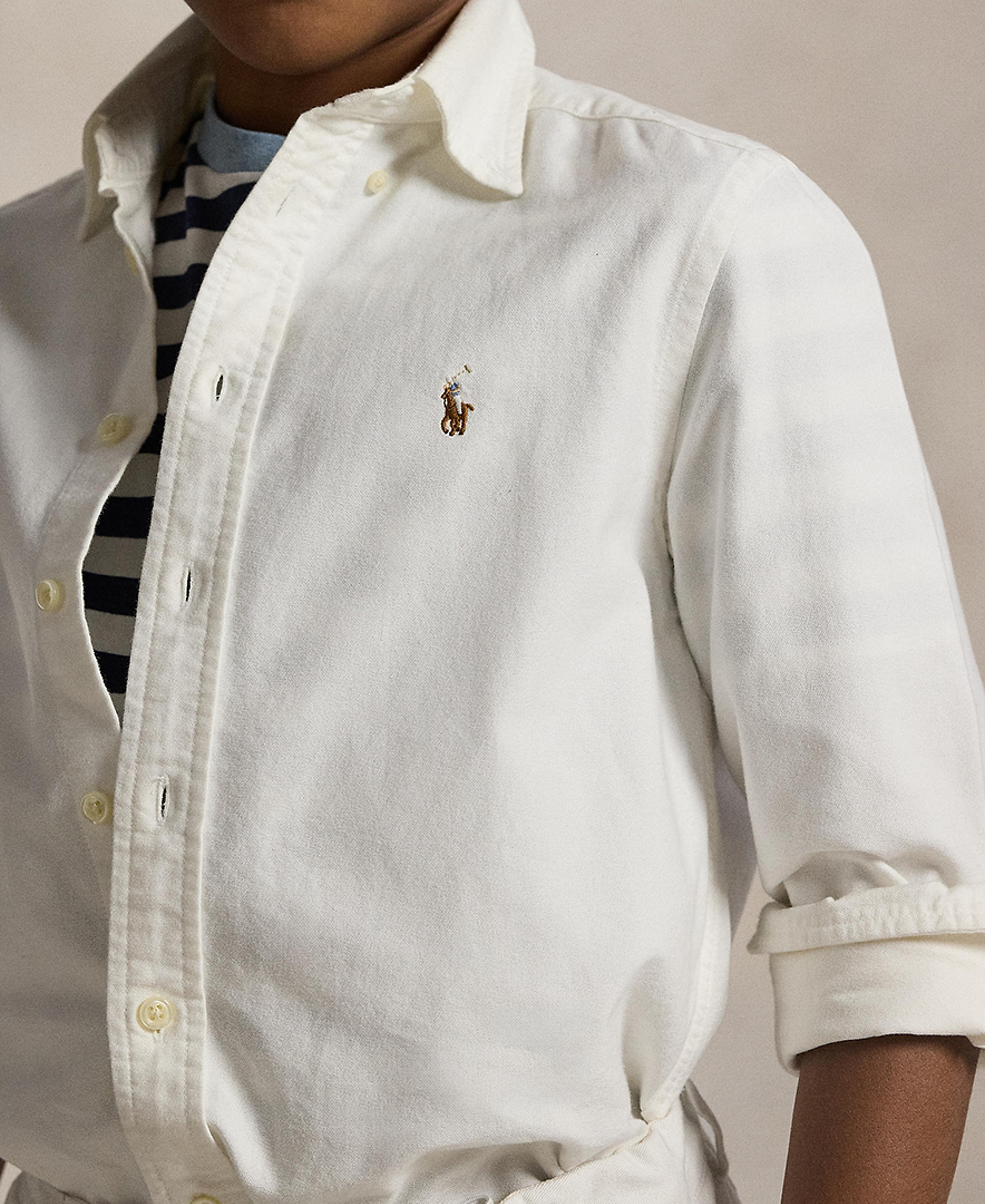 Polo Ralph Lauren 8-20 Boys' Embroidered Pony Logo Cotton Oxford Shirt - White