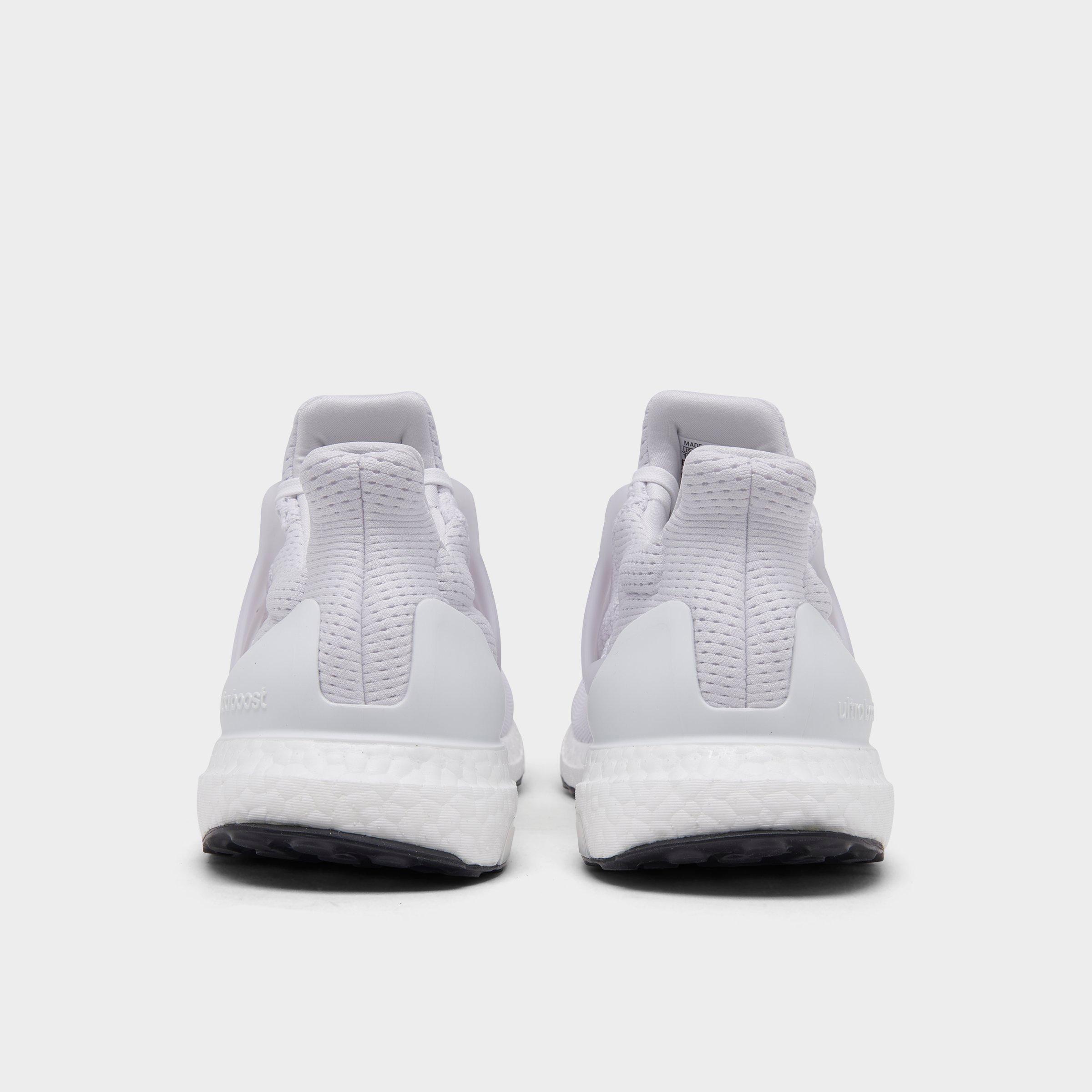 Men's adidas Ultraboost 1.0 Running Shoes - White/White/White - Back view