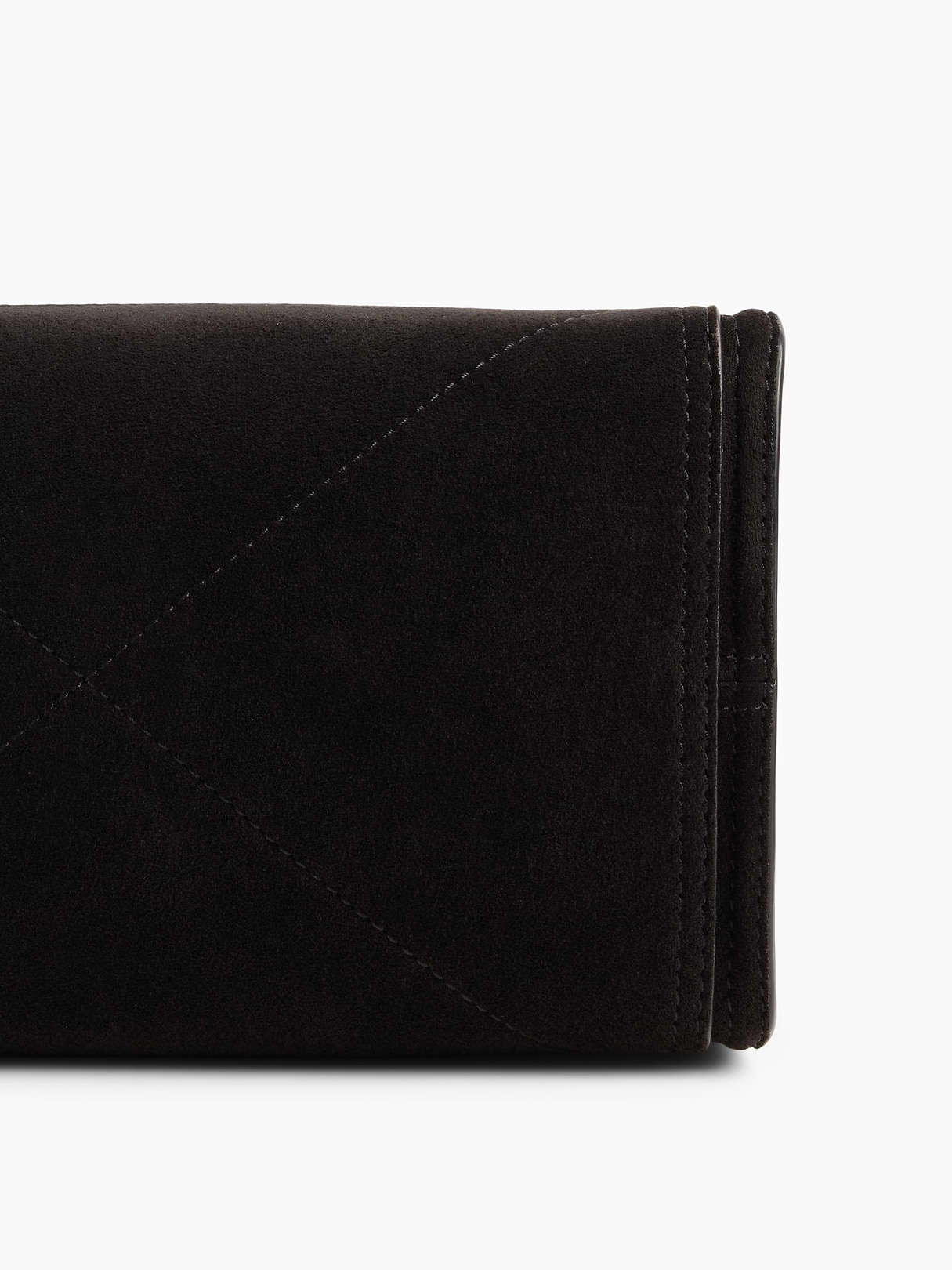 Vegan Suede Five Pocket Tote - Black