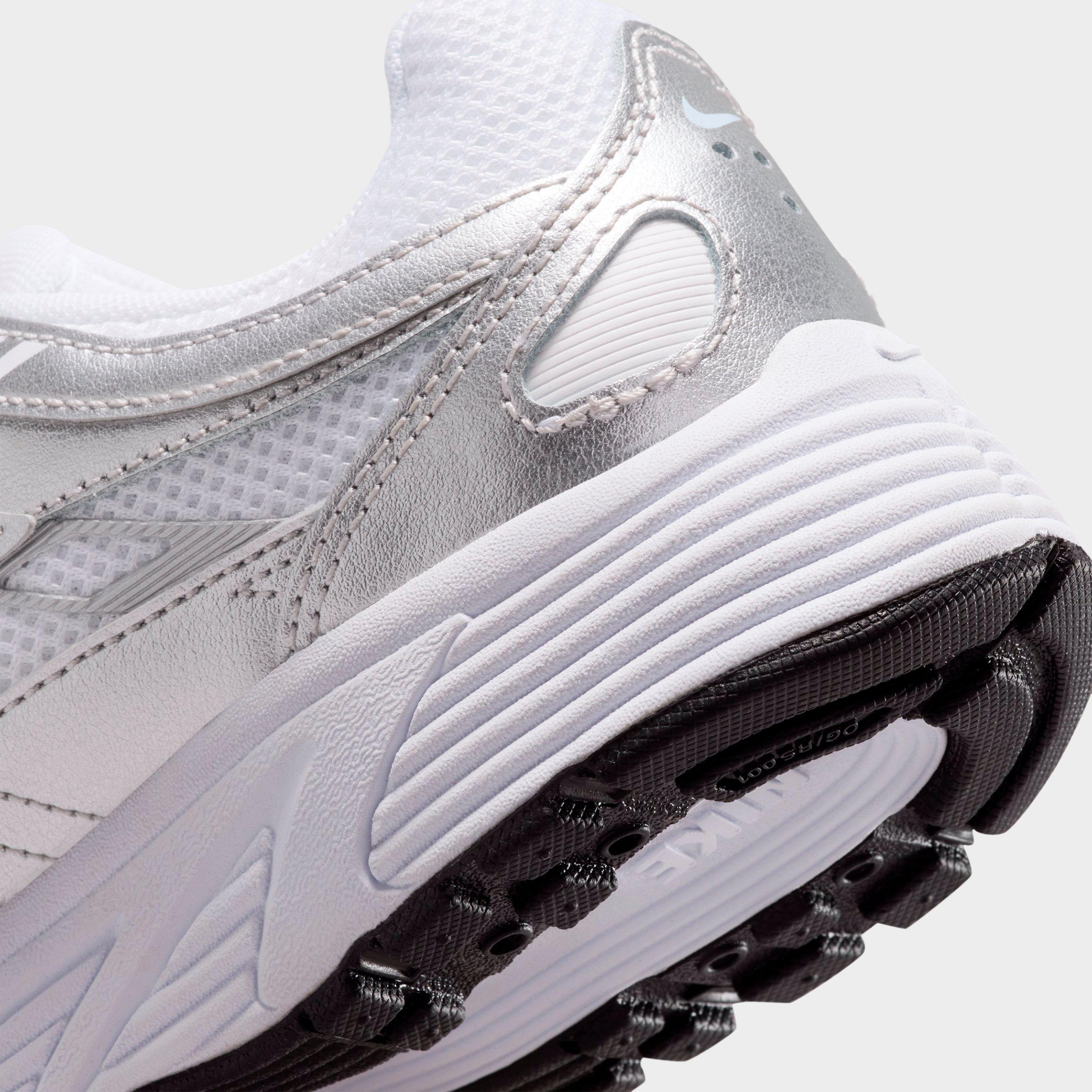 Big Kids' Nithtke P-6000 Casual Shoes - White/Blue Tint/Black/Metallic Silver - Detail shot