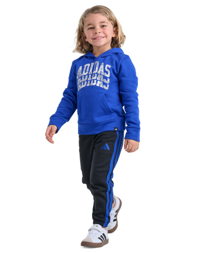 adidas Boys' 2T-7 Long-Sleeve Graphic Sweatshirt and Jogger, 2-Piece Set - Team Royal Blue