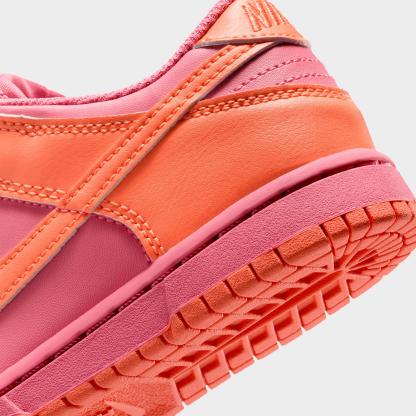 Little Kids' Nithtke Dunk Low Casual Shoes - Part 1 - Peony/Orange Frost/Orange Frost - Detail shot