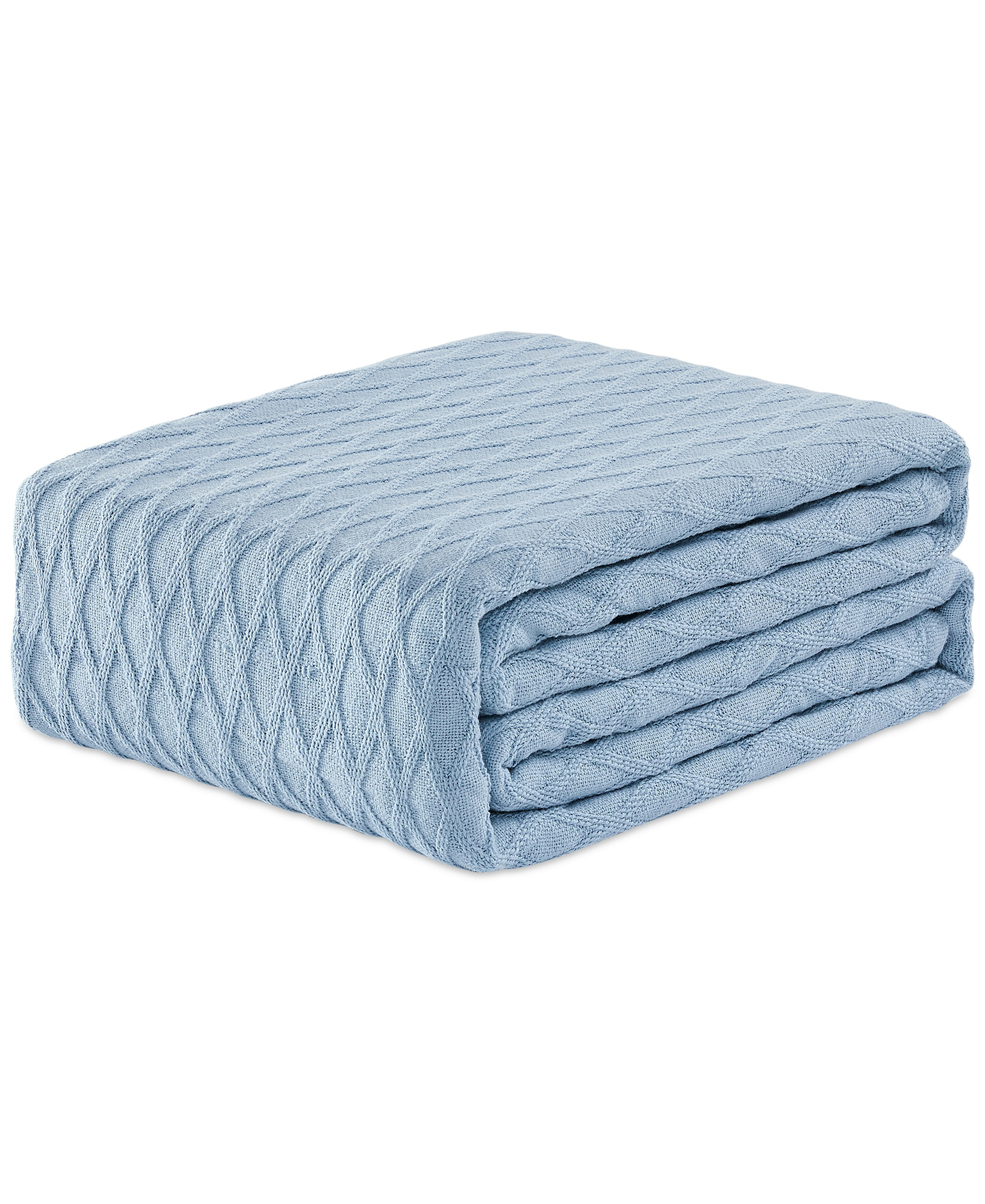 Lauren Ralph Lauren Classic Cotton Blanket, Twin - Cashmere Blue