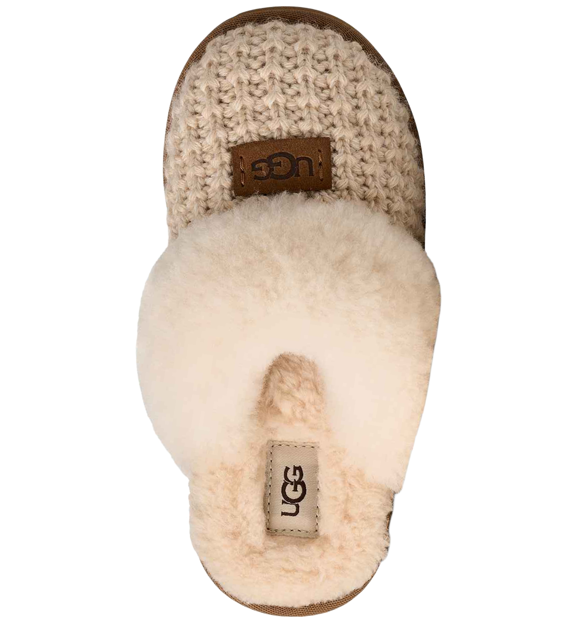 UGG® Kids Cozy II Knit Slip-On Slippers - Cream