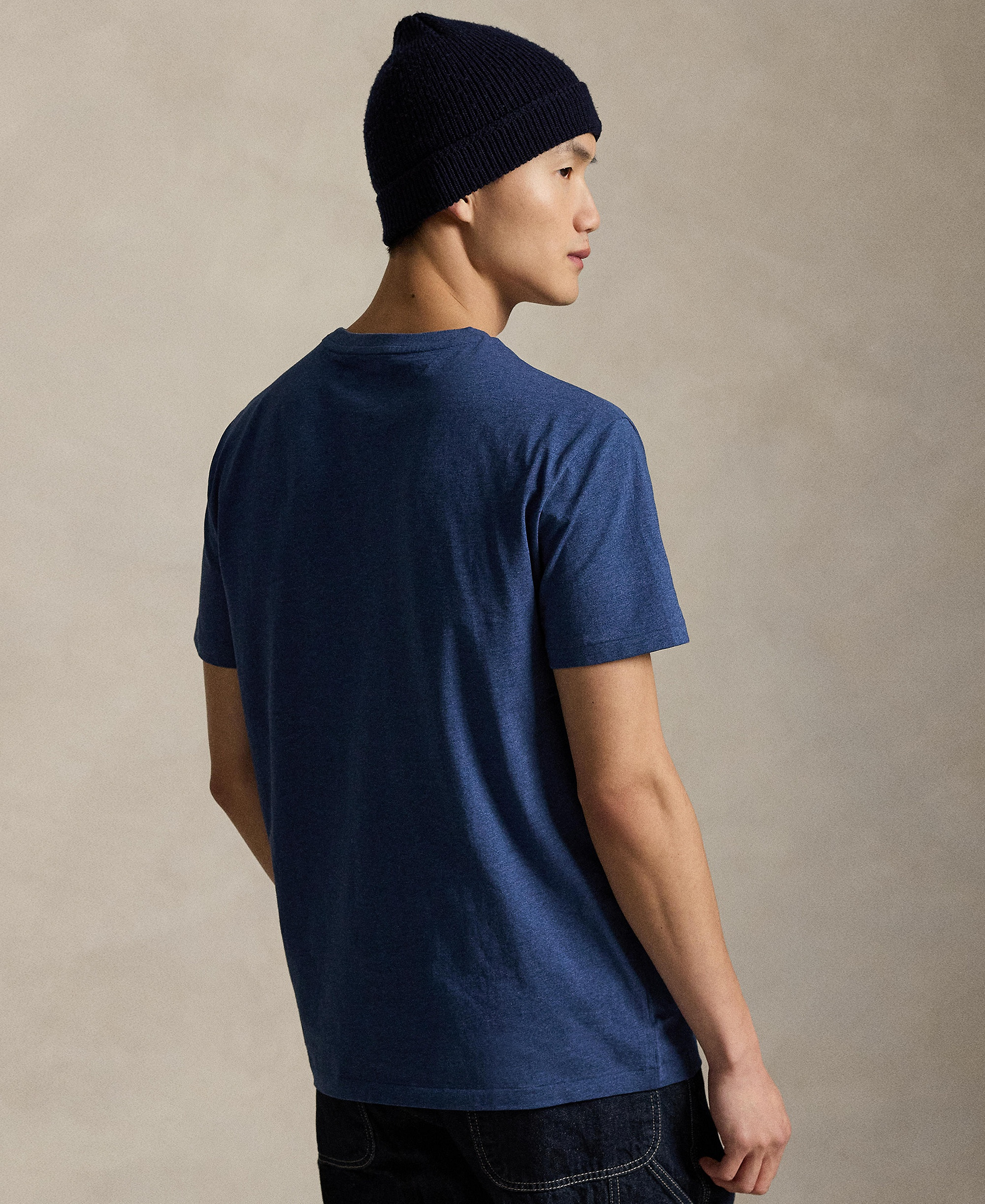 Polo Ralph Lauren Men's Embroidered Pony Classic-Fit T-Shirt - Derby Blue Heather