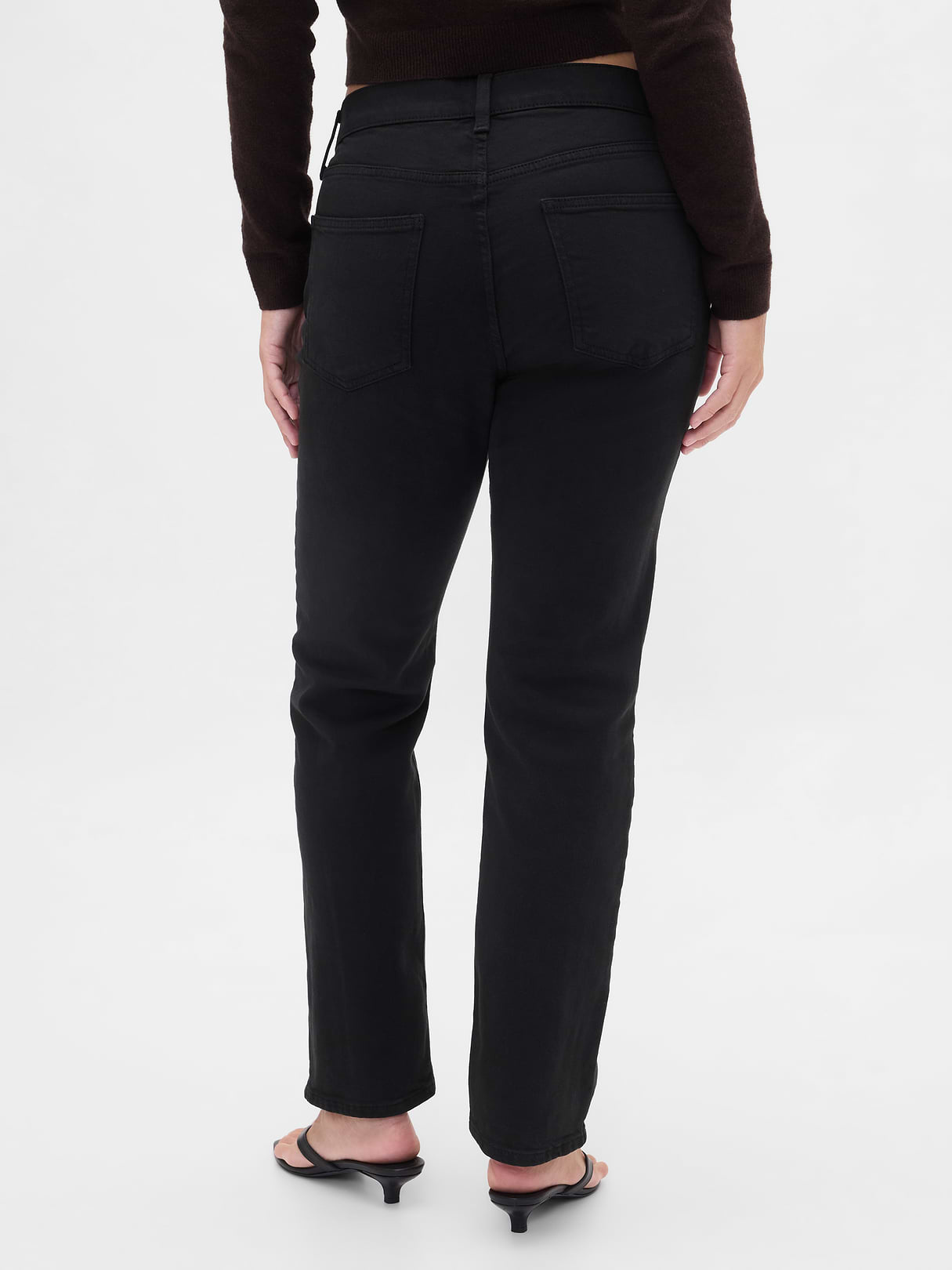 High Rise '90s Slim Straight Jeans - Black wash