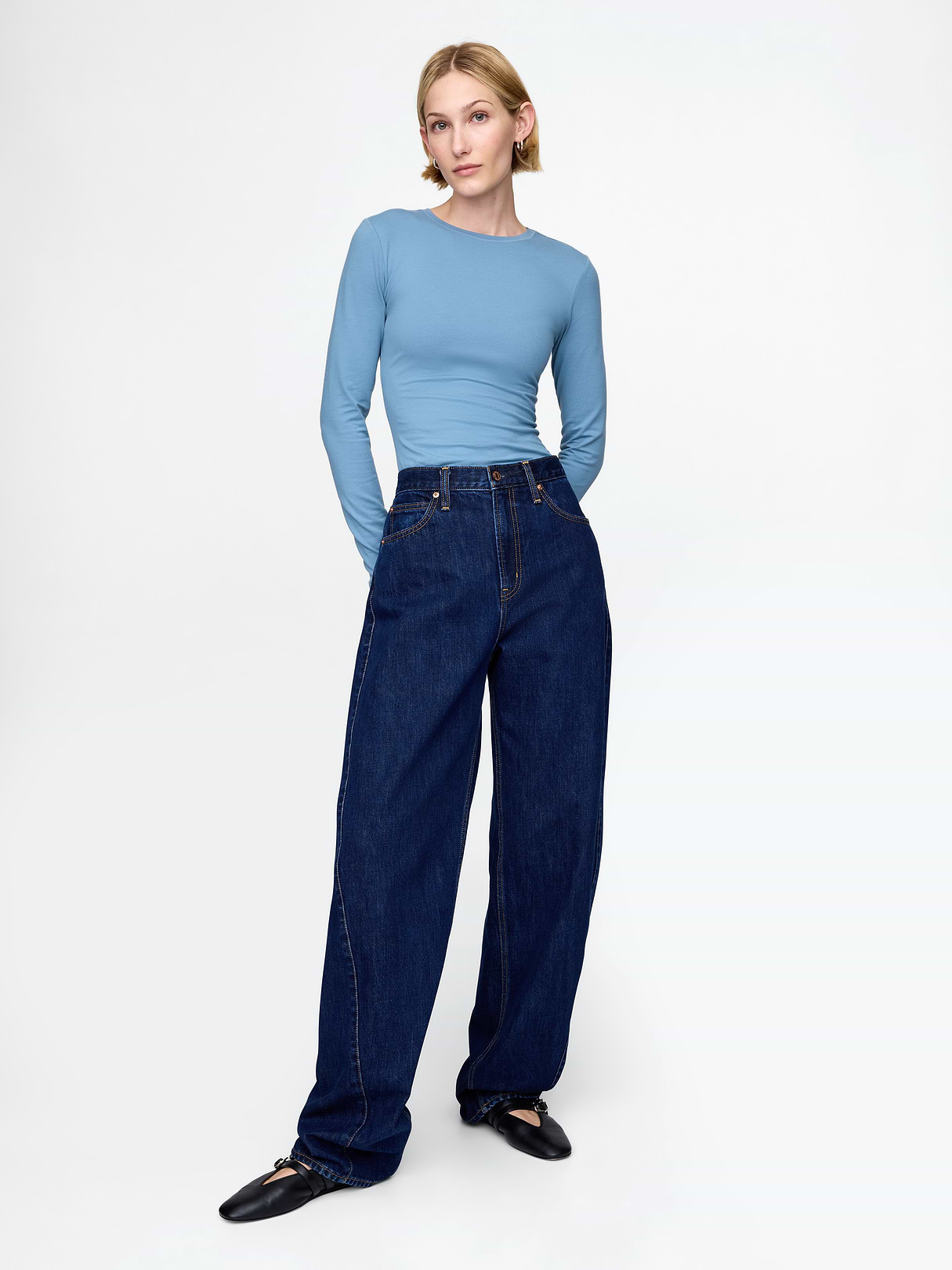 CloseKnit Jersey T-Shirt - Soft cornflower blue