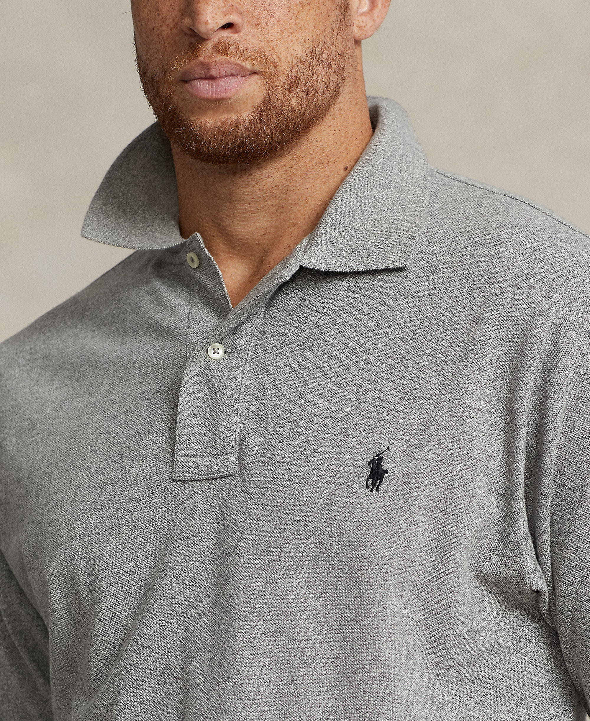 Polo Ralph Lauren Men's Big & Tall Cotton Short-Sleeve Polo Shirt - Canterbury Heather