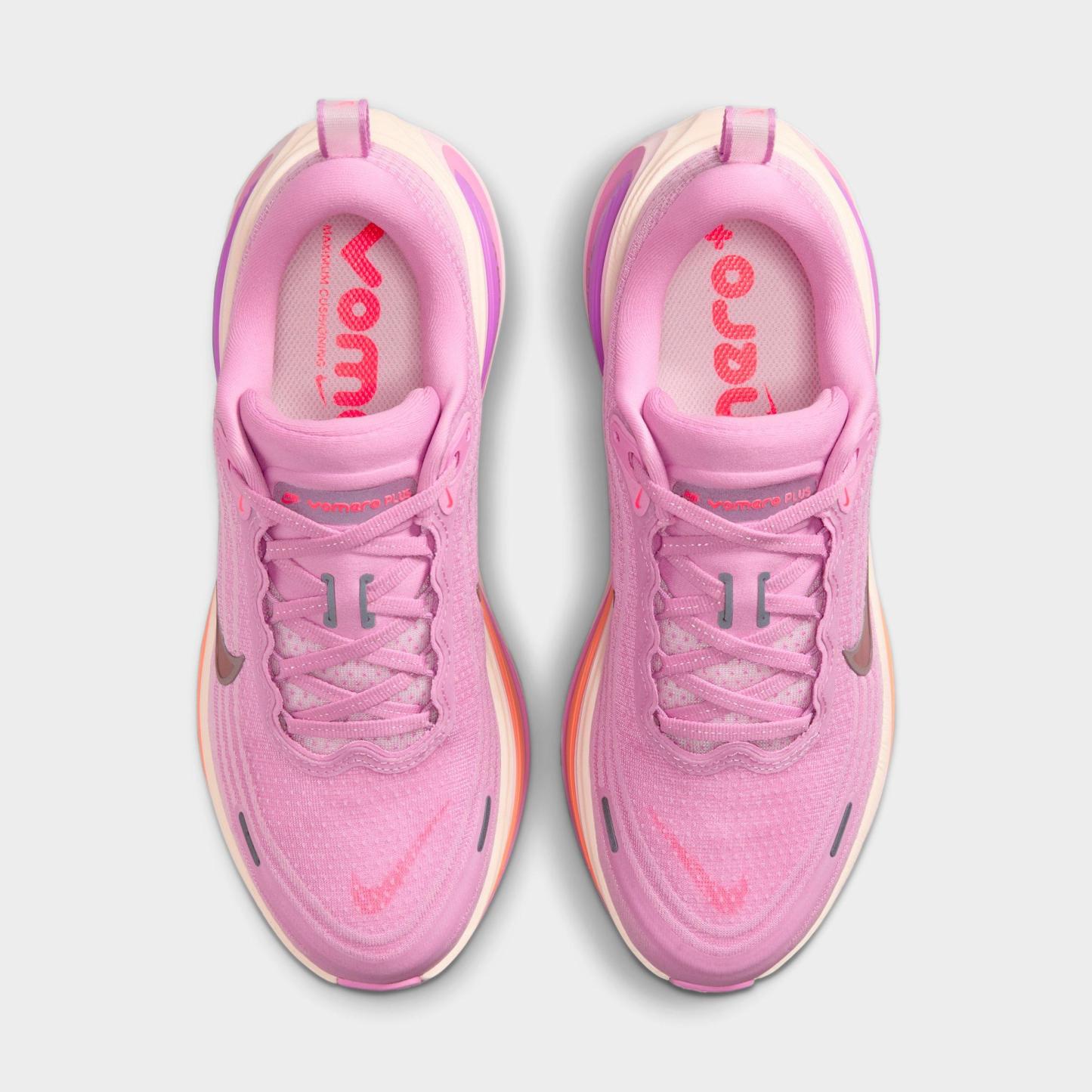Women's Nithtke Vomero Plus Running Shoes - Part 1 - Light Magenta/Pink Foam/Bright Violet/Black - Top view