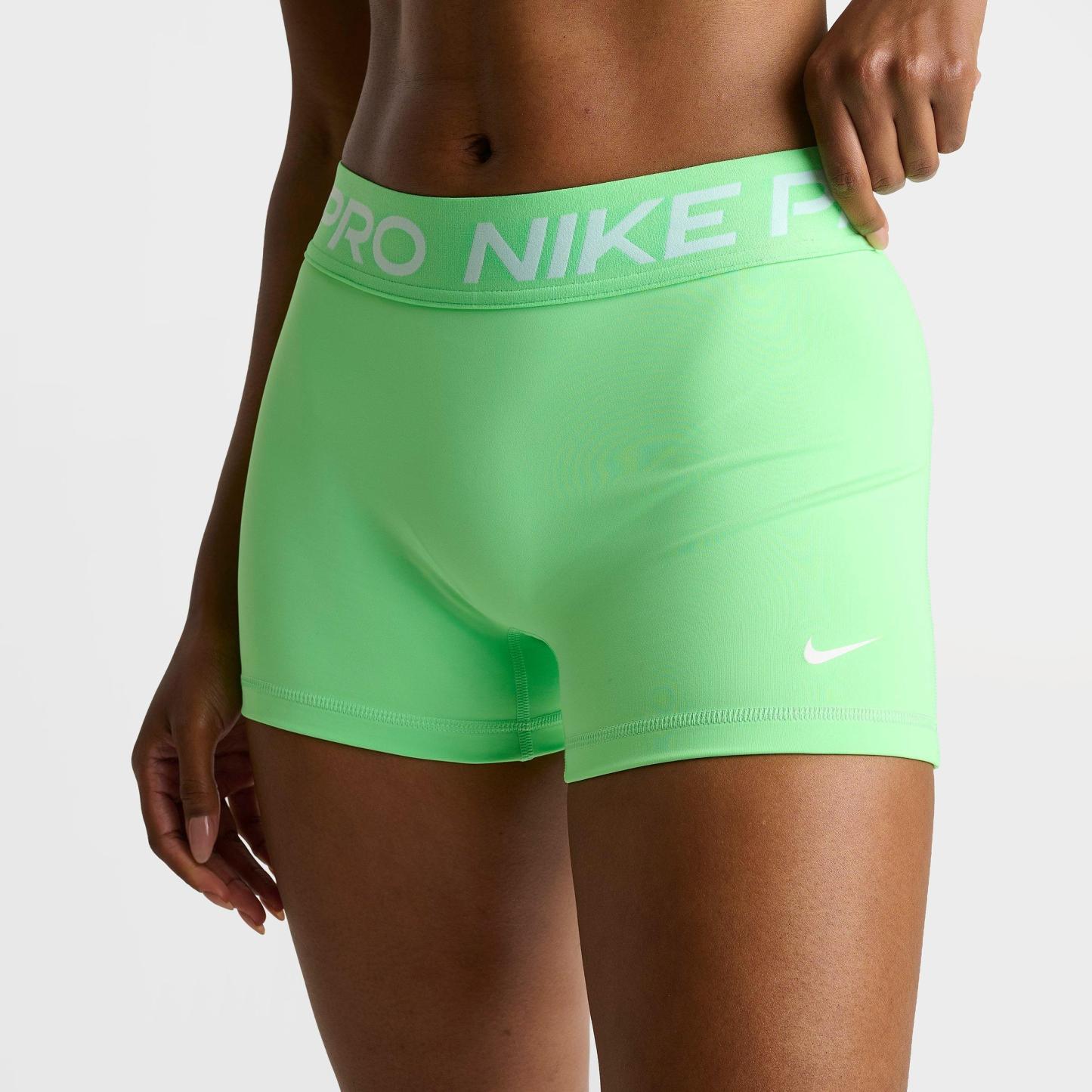 Women's Nithtke Pro Mid-Rise 3" Biker Shorts - Illusion Green/White