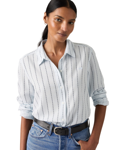 Levi's Women's Striped Point Collar Shirt - Daisy Stripe