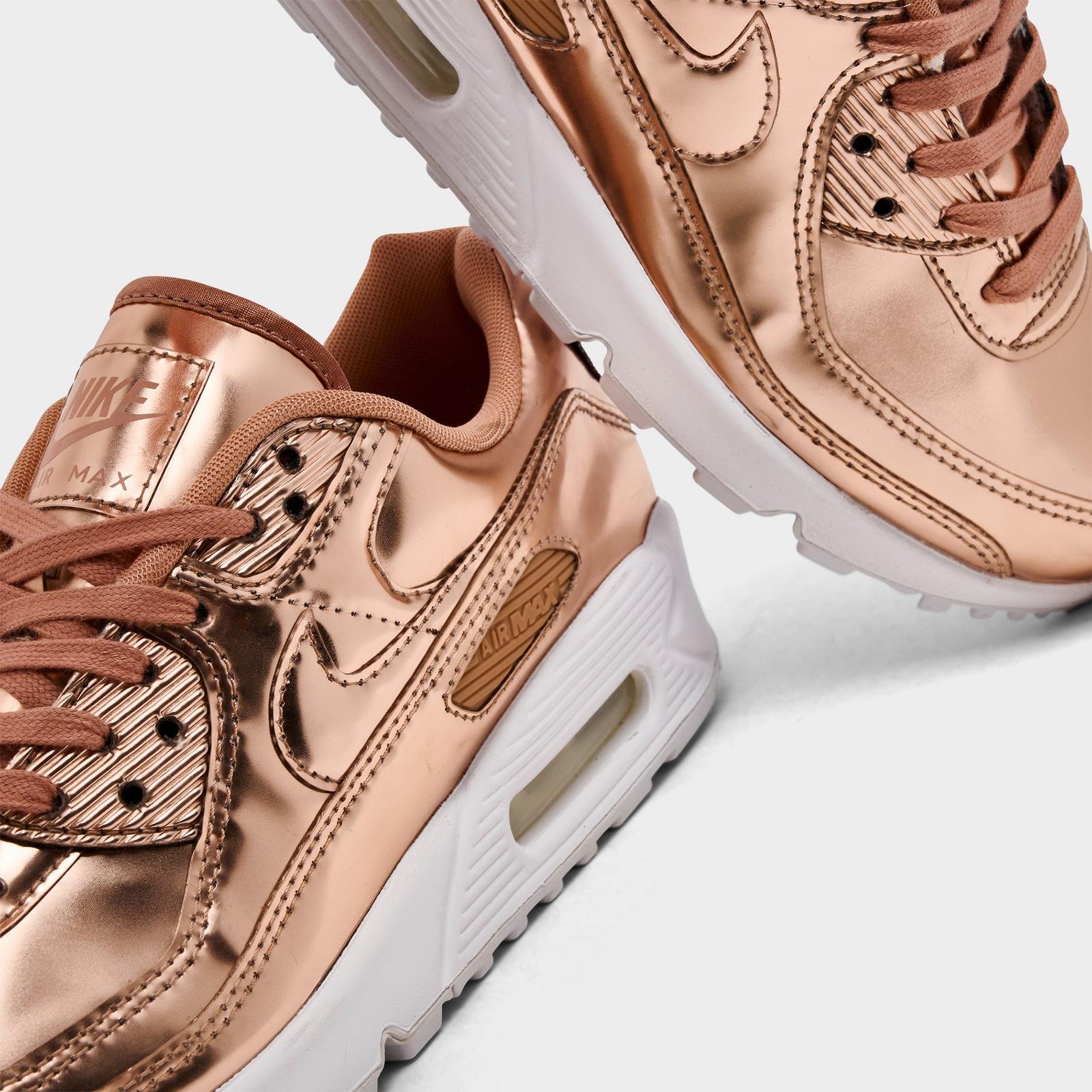 Women's Nike Air Max 90 SP Casual Shoes - Rose Gold/Rose Gold/Metallic Red Bronze