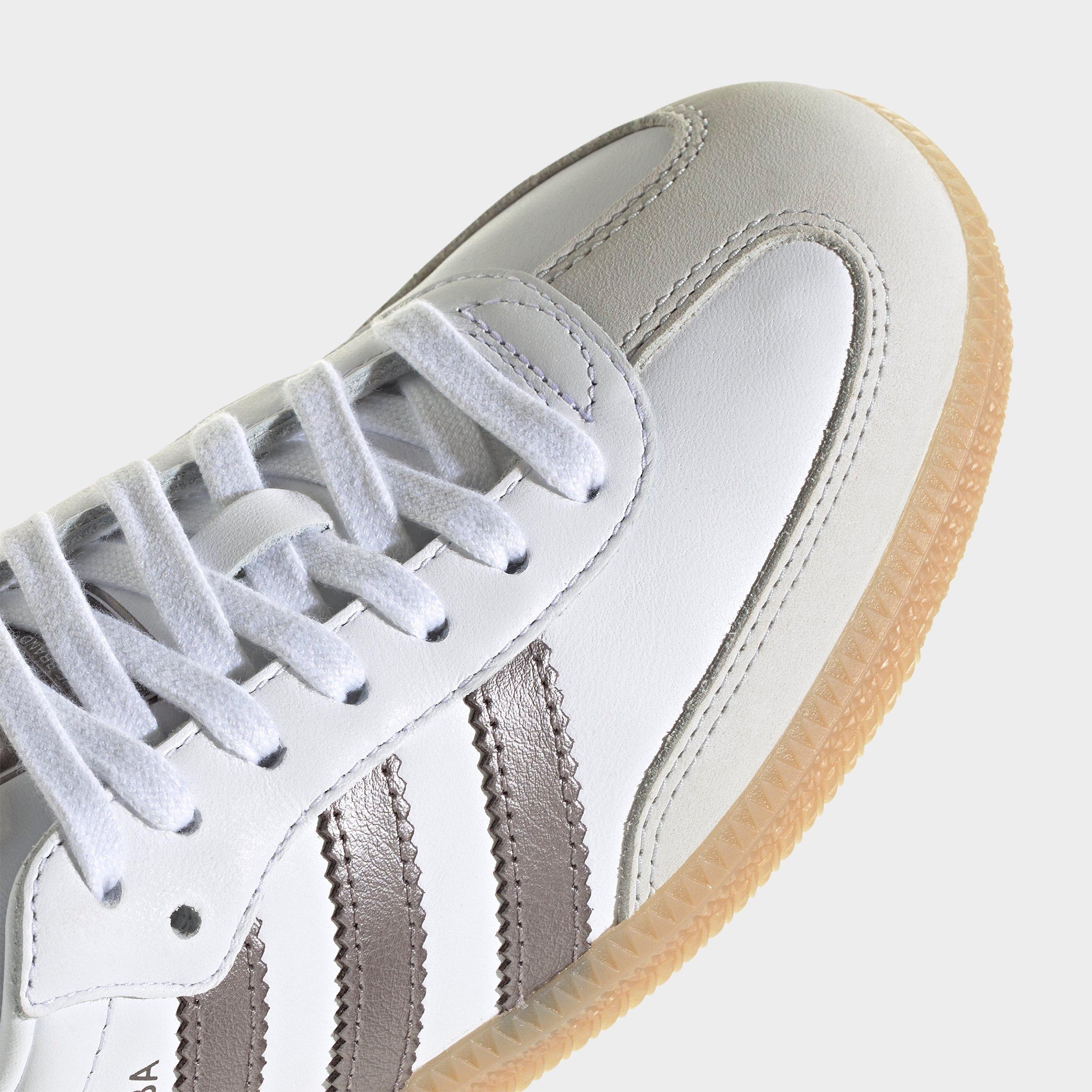 Women's adidas Originals Samba OG Casual Shoes - Part 2 - Cloud White/Coffee Metallic/Gum - Detail shot