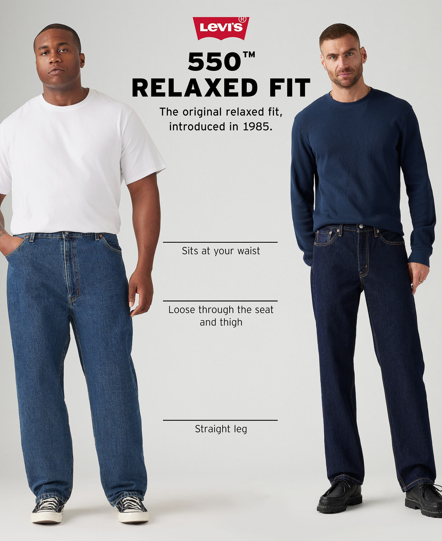 Levi's Men's Big & Tall 550™ Relaxed Fit Stretch Jeans - Clif