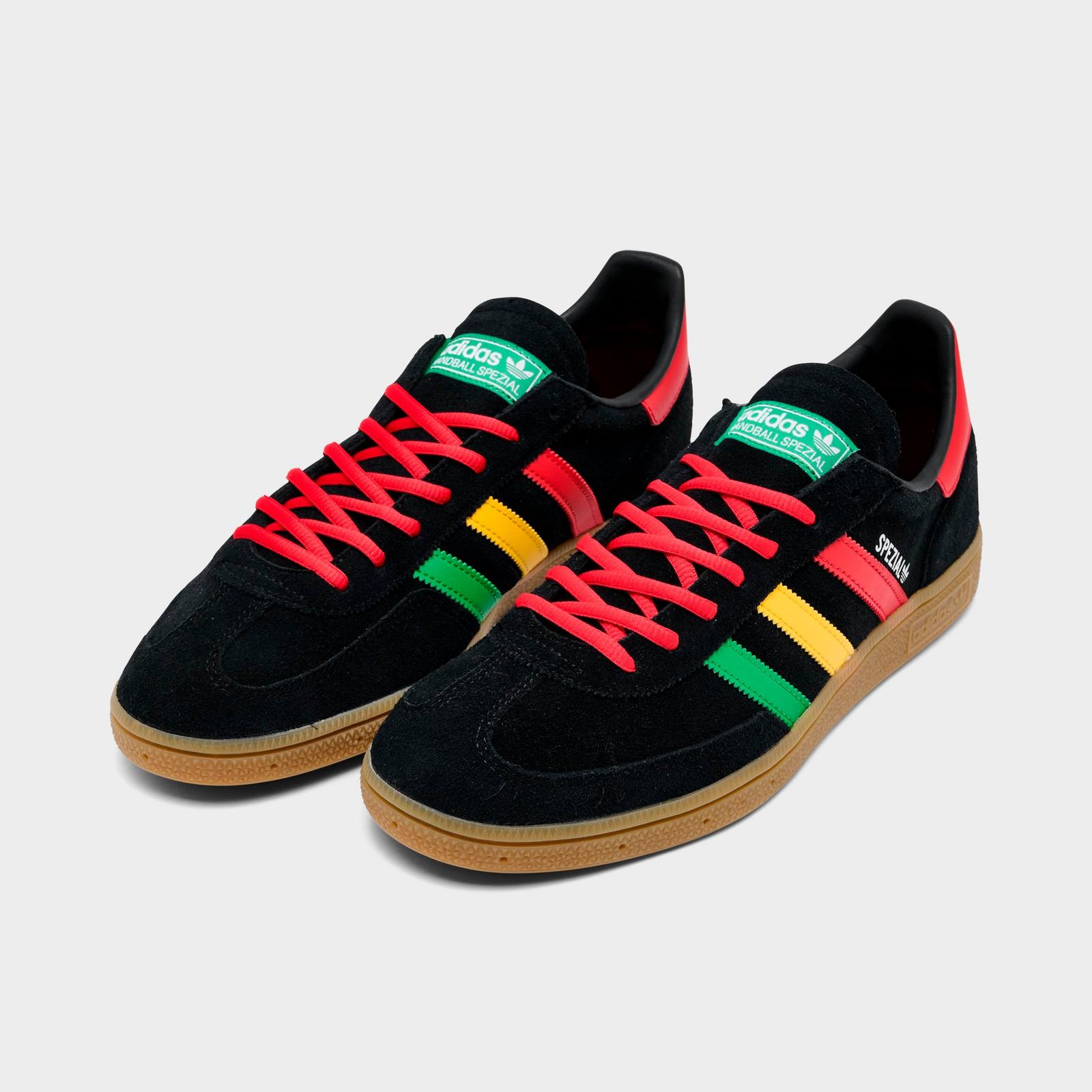 Men's adidas Originals Jamaica FIFA World Cup 2026 Handball Spezial Casual Shoes - Core Black/Pure Ruby/Bold Gold - view 2