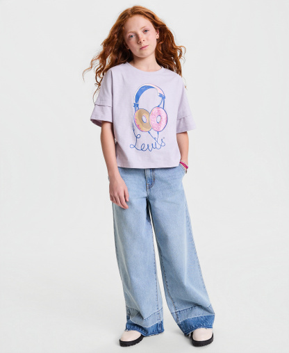Levi's Girls' 7-16 Braided High-Rise Baggy Jeans - Hang Up