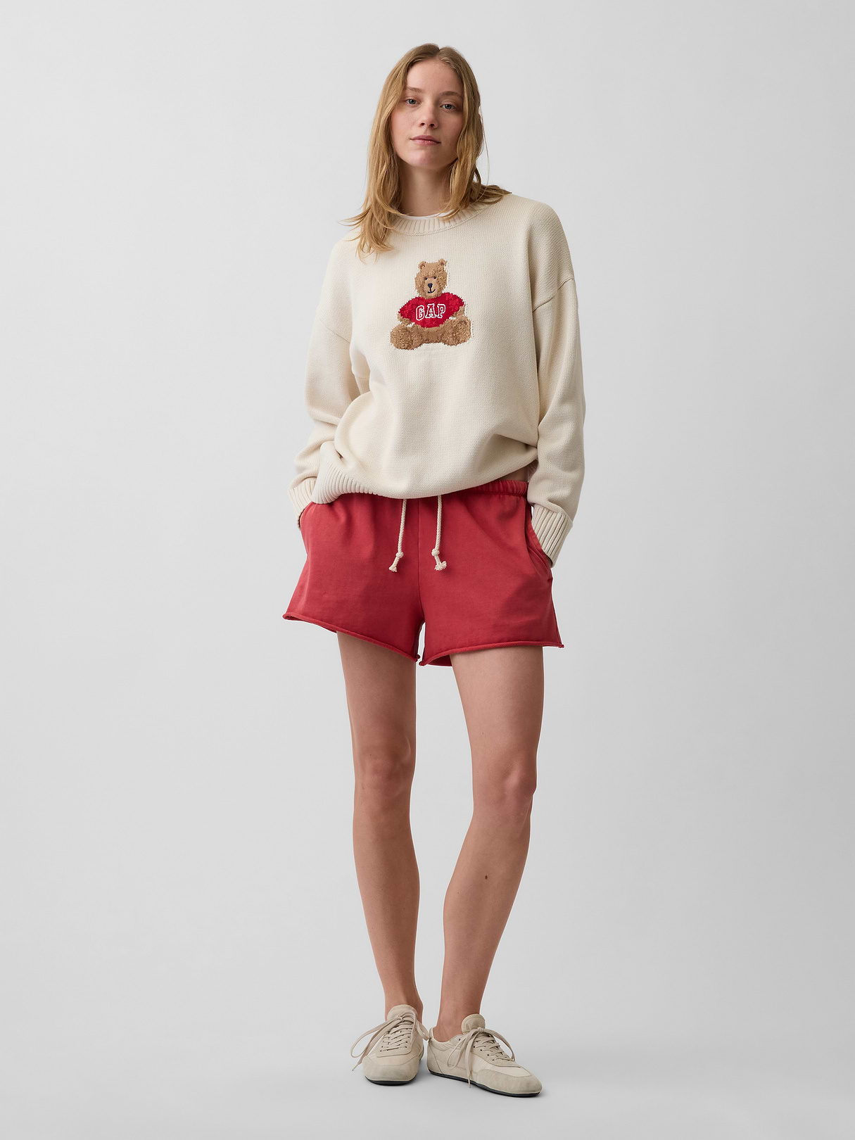100% Cotton Oversized Sweater - Brannan bear beige