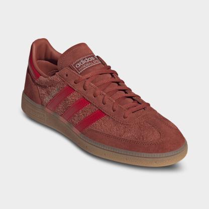 Men's adidas Originals Handball Spezial Casual Shoes - Part 1 - Burnt Sienna/Equipment Red/Gum - Both shoes facing left