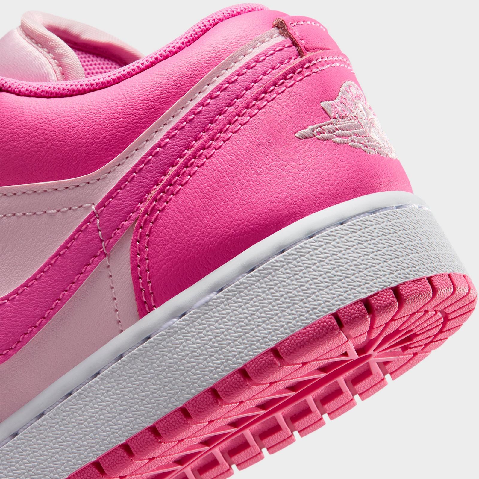 Big Kids' Air Jordan Retro 1 Low Casual Shoes - China Rose/White/Pink Foam - view 3