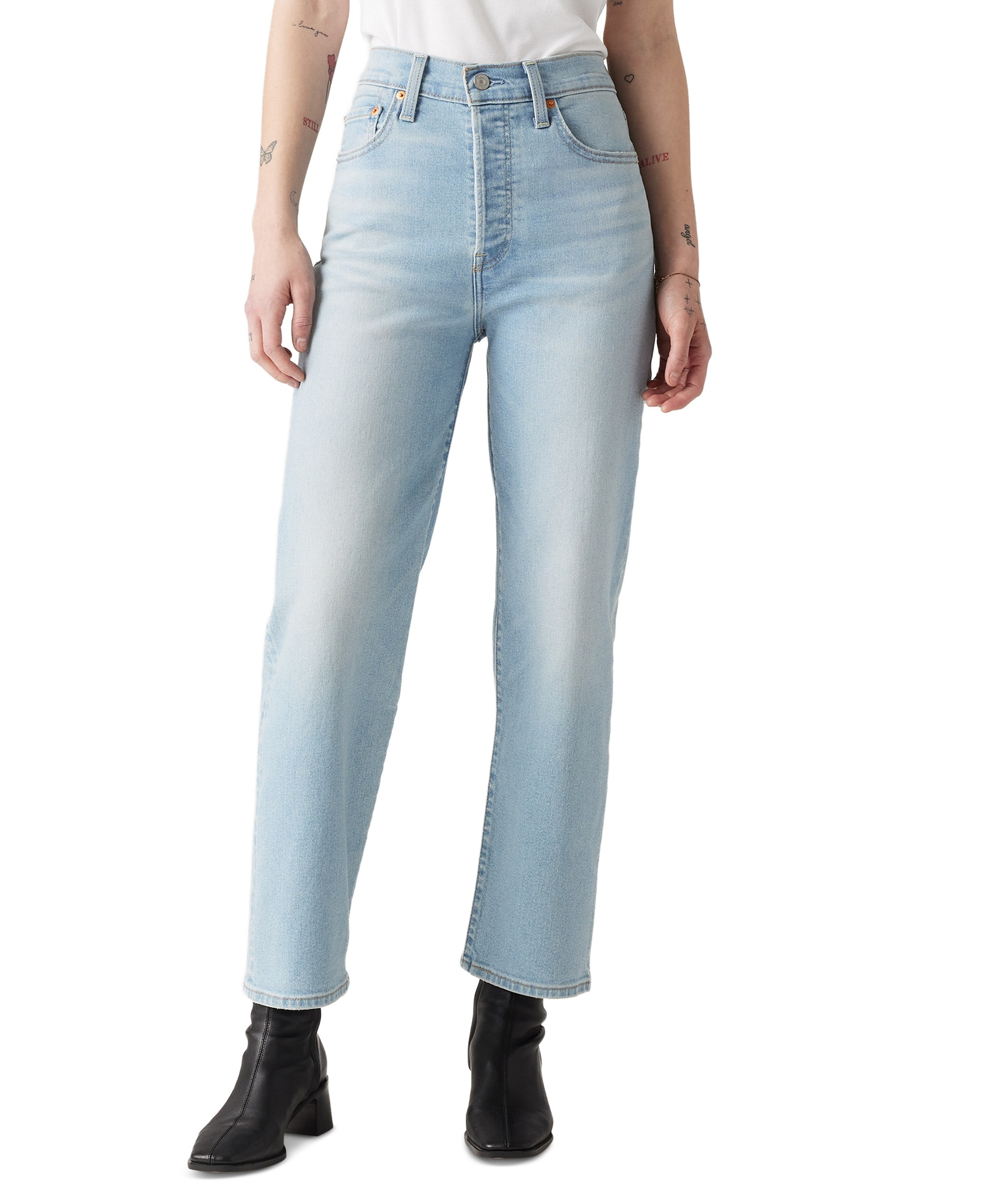 Levi's Women's Ribcage High-Rise Straight Ankle Jeans - Once In Awhile