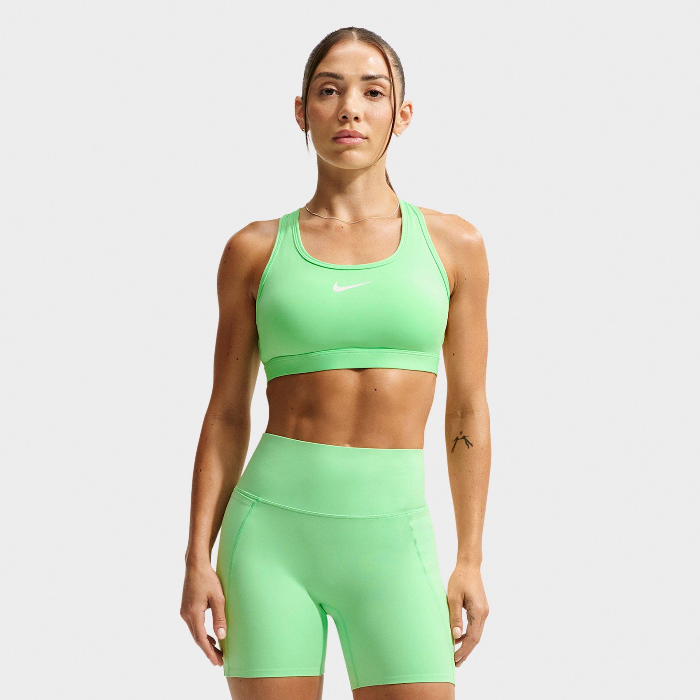 Women's Nithtke Swoosh Medium Support Sports Bra - Illusion Green/White