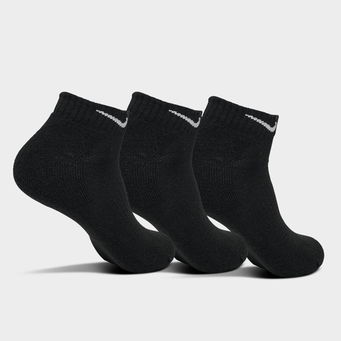 Nike Everyday Cushioned Training Low Socks (3-Pack) - Black/White