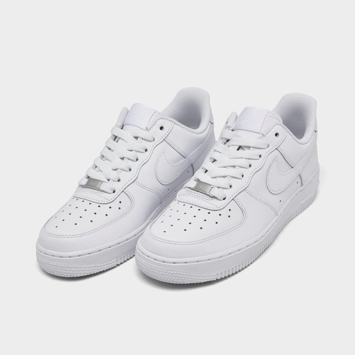 Women's Nithtke Air Force 1 Low Casual Shoes - White/White/White - Both shoes facing left