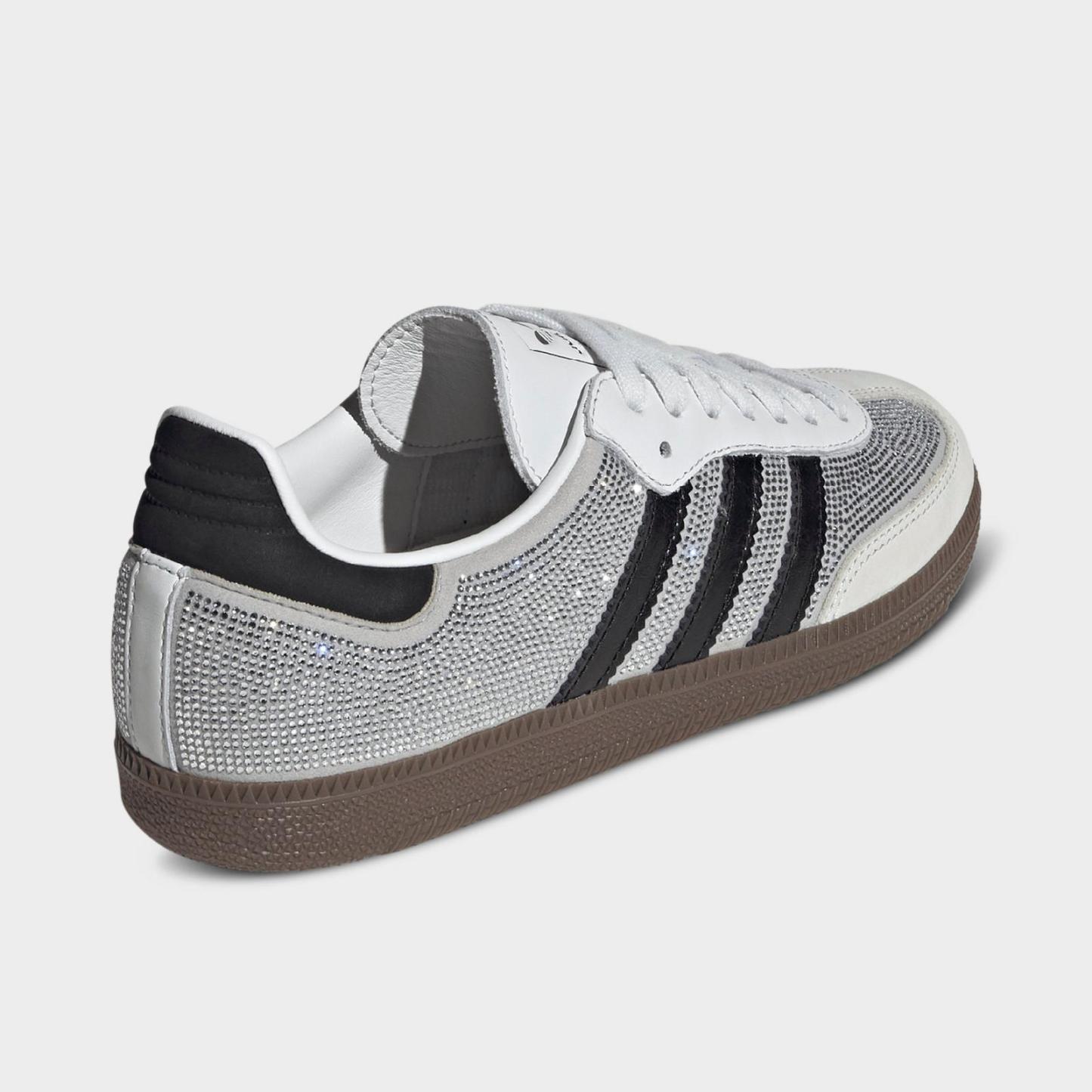 Women's adidas Originals Samba OG SE Casual Shoes - Crystal White/Core White/Silver Metallic - view 4