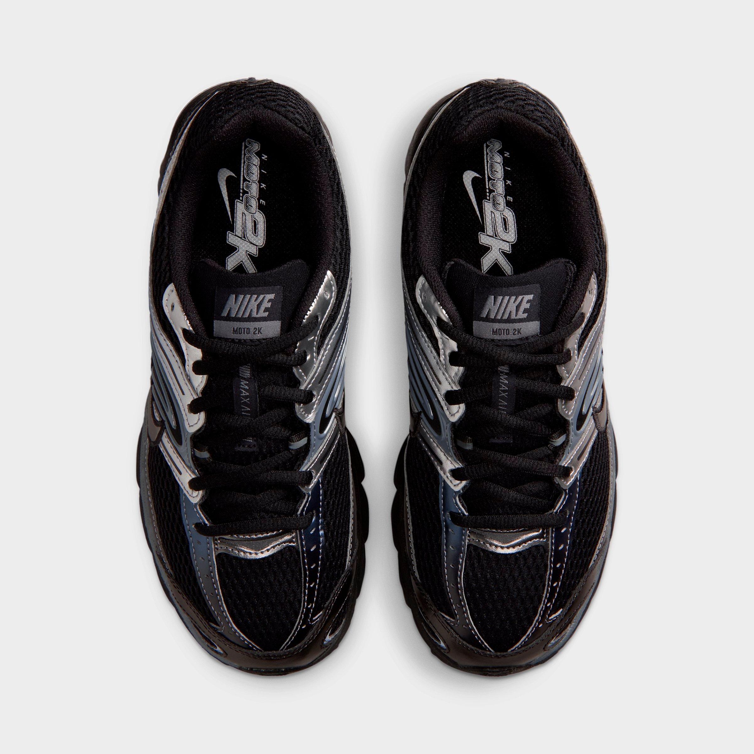 Women's Nithtke Air Max Moto 2K Casual Shoes - Part 1 - Black/Metallic Silver/Smoke Grey - Top view