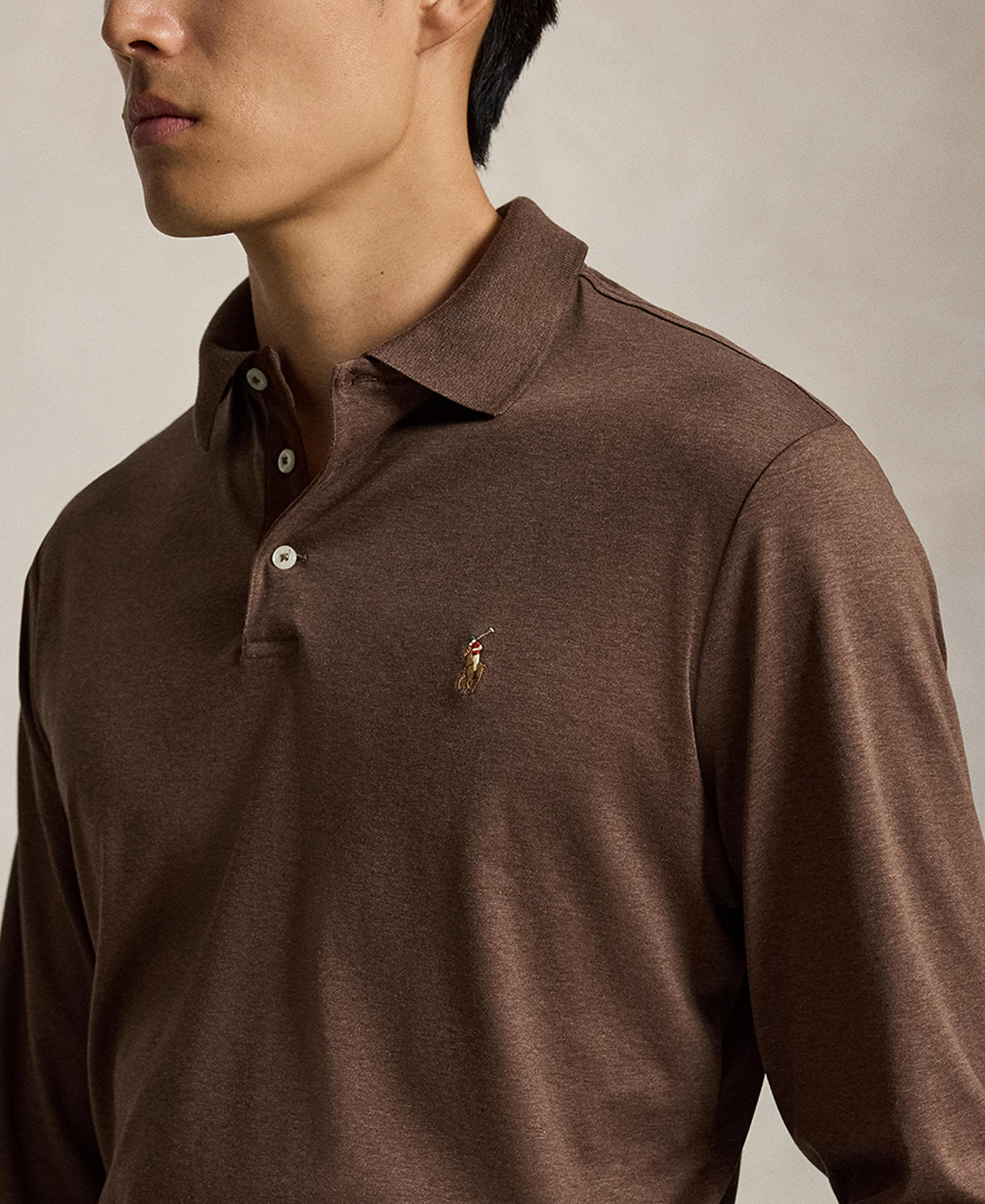 Polo Ralph Lauren Men's Classic-Fit Polo Shirt - Nutmeg Brown Heather