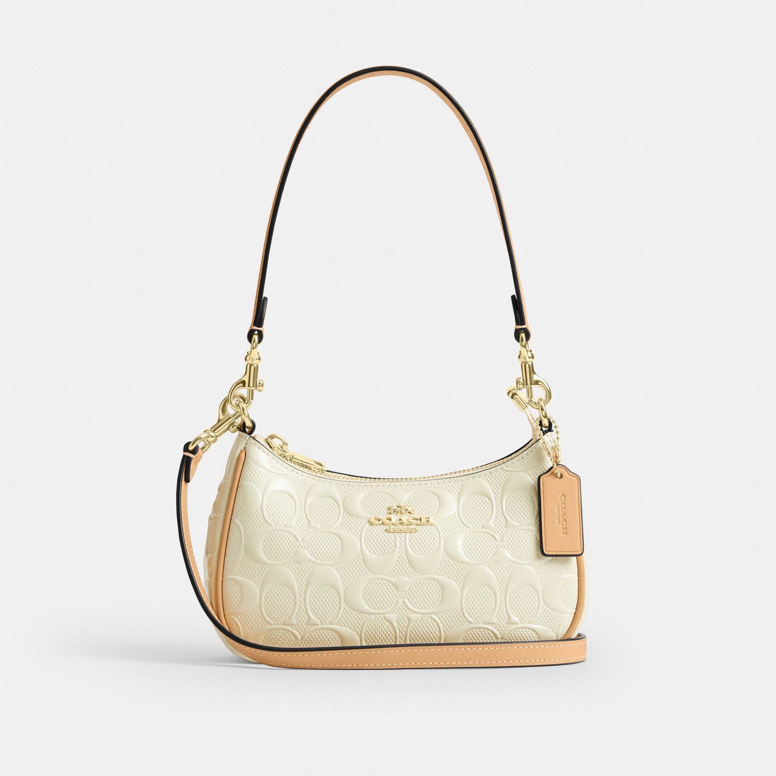 Teri Mini Crossbody Bag In Signature Leather - Gold/Light Lemon