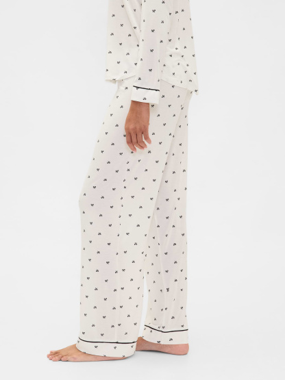 SoftMade Modal PJ Pants - Black bow print