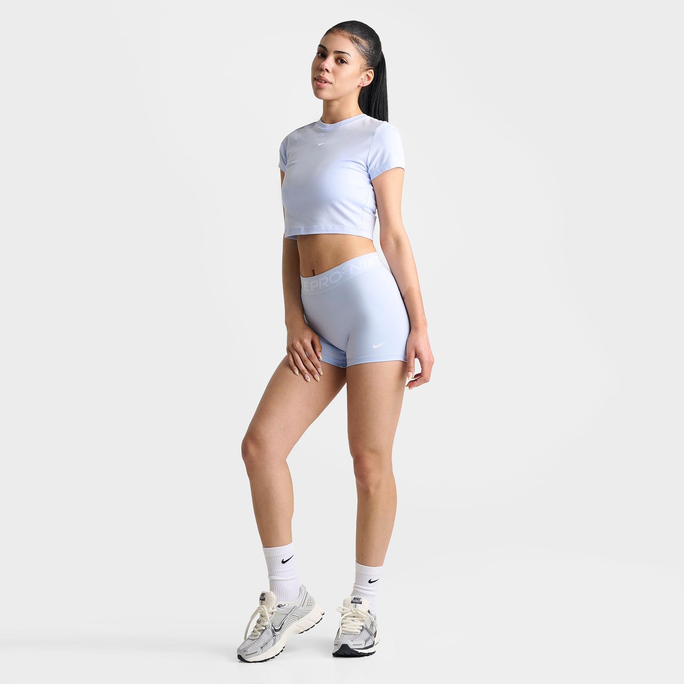 Women's Nithtke Pro Mid-Rise 3" Biker Shorts - Hydrogen Blue/White