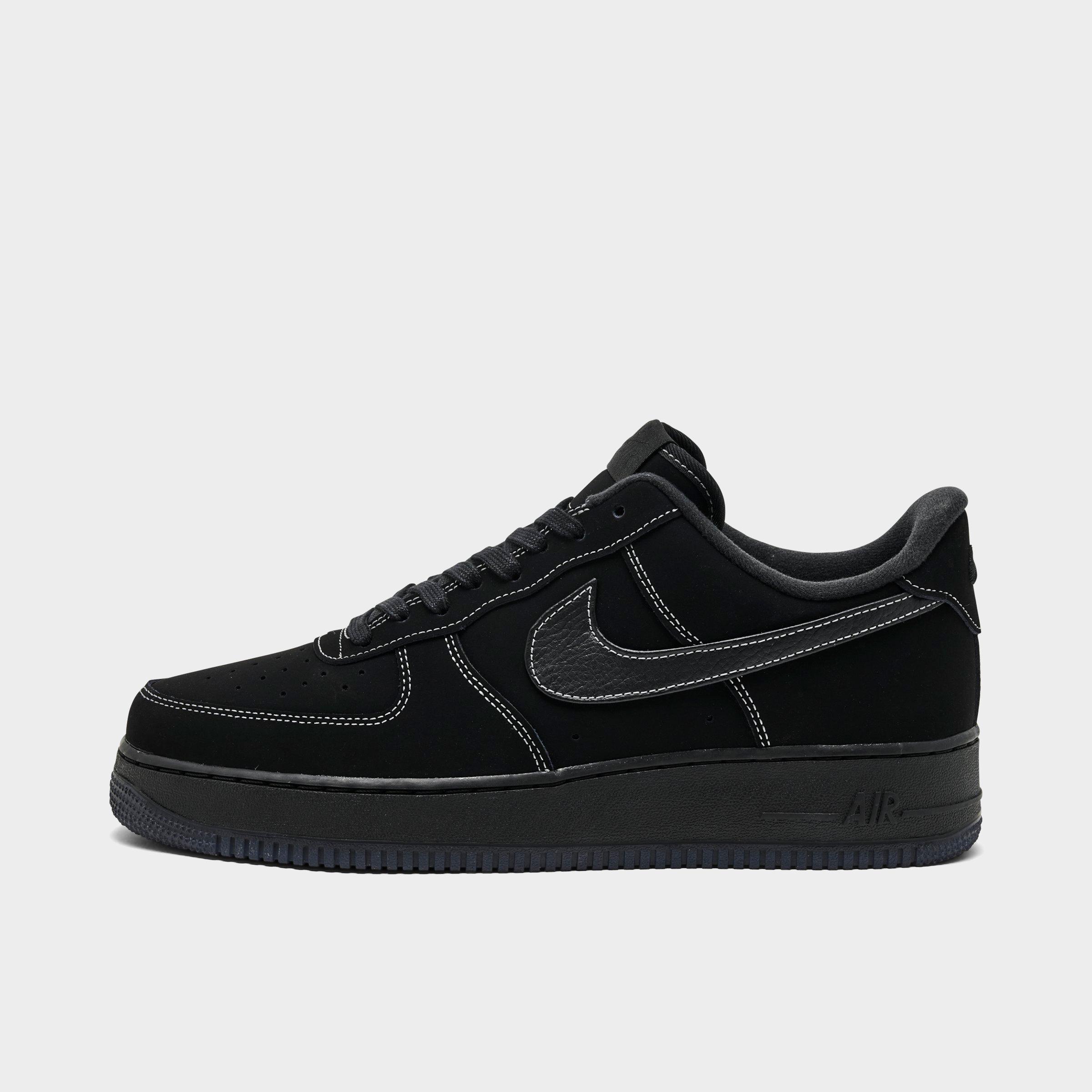 Men's Nithtke Air Force 1 '07 LV8 Casual Shoes - Part 2 - Wolf Grey/Black - Left shoe facing left. Outside of the shoe.