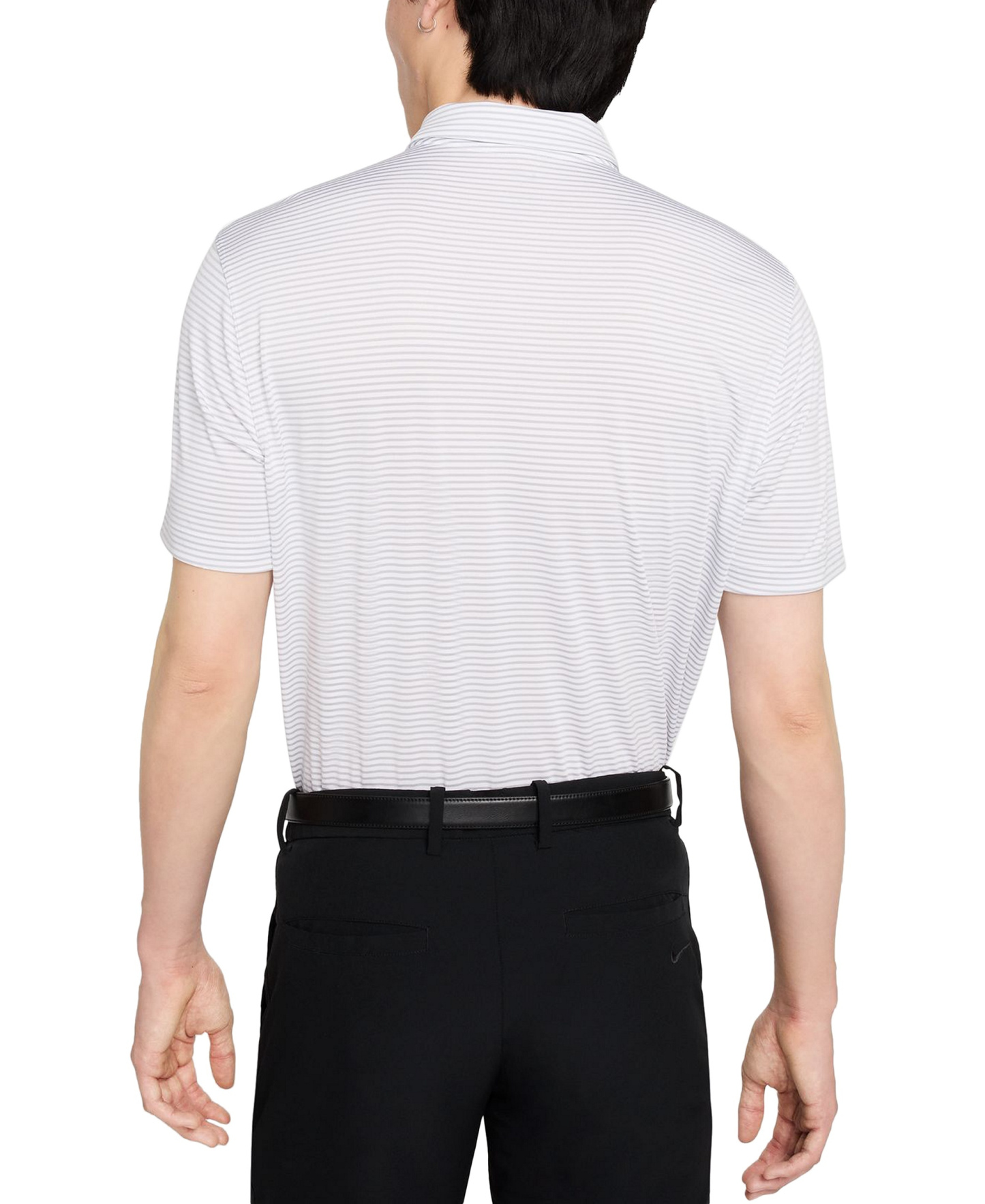 Nike Men's Relaxed Fit Core Dri-FIT Short Sleeve Golf Polo Shirt - White/Wolf Gray/Black