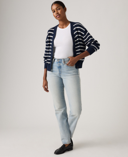 Levi's Women's 501 Curve High-Rise Straight-Leg Jeans - Heart Music No Dx