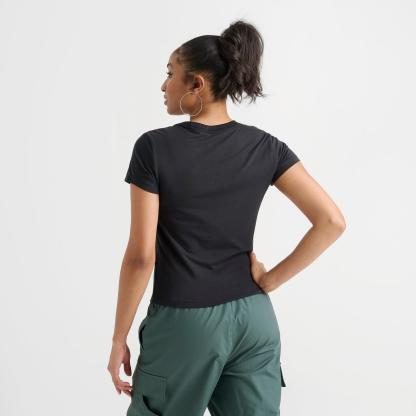 Women's Nike Sportswear Chill Knit Mod Crop T-Shirt - Black