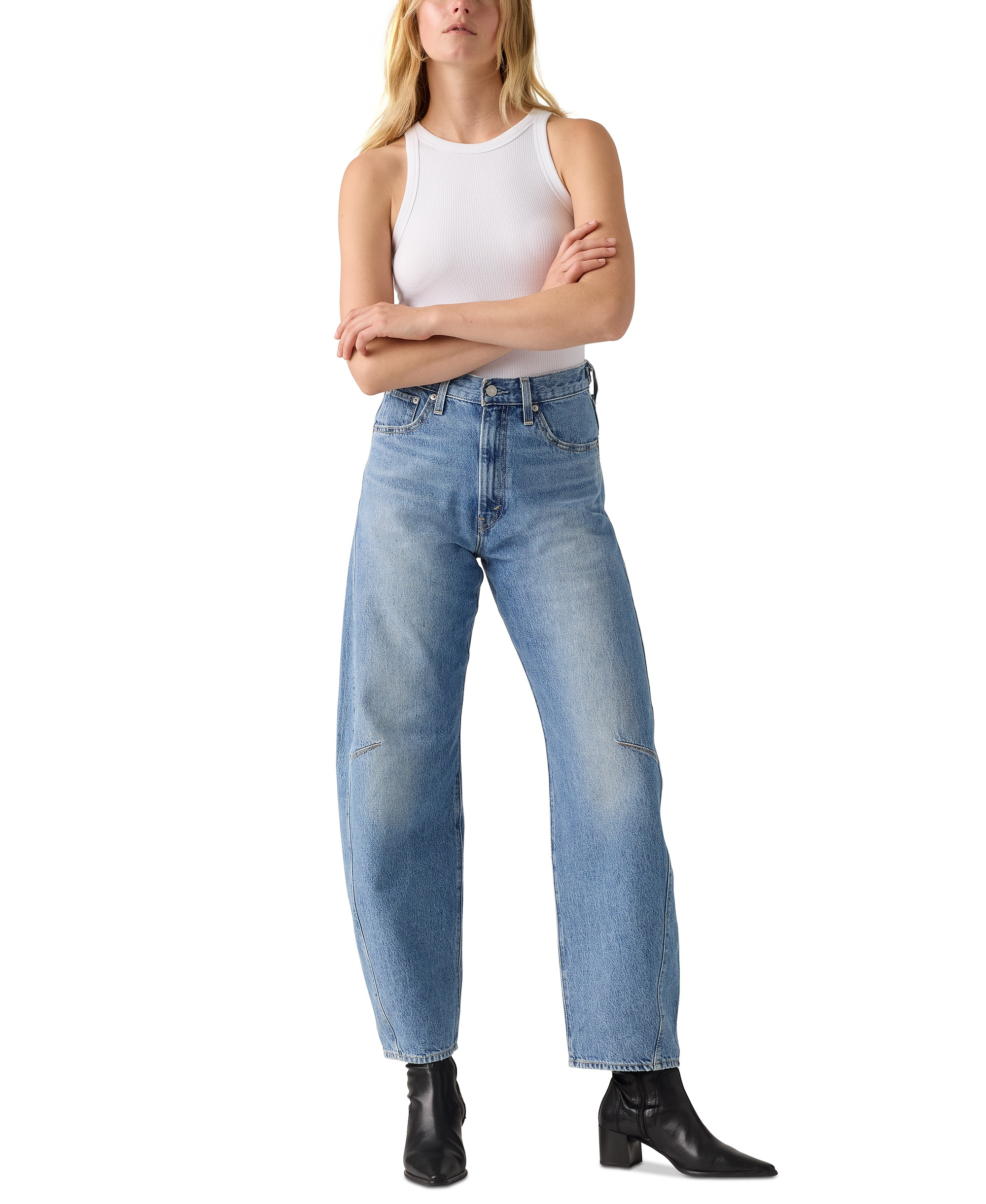 Levi's Women's Cinch High-Rise Barrel-Leg Jeans - Let Love In