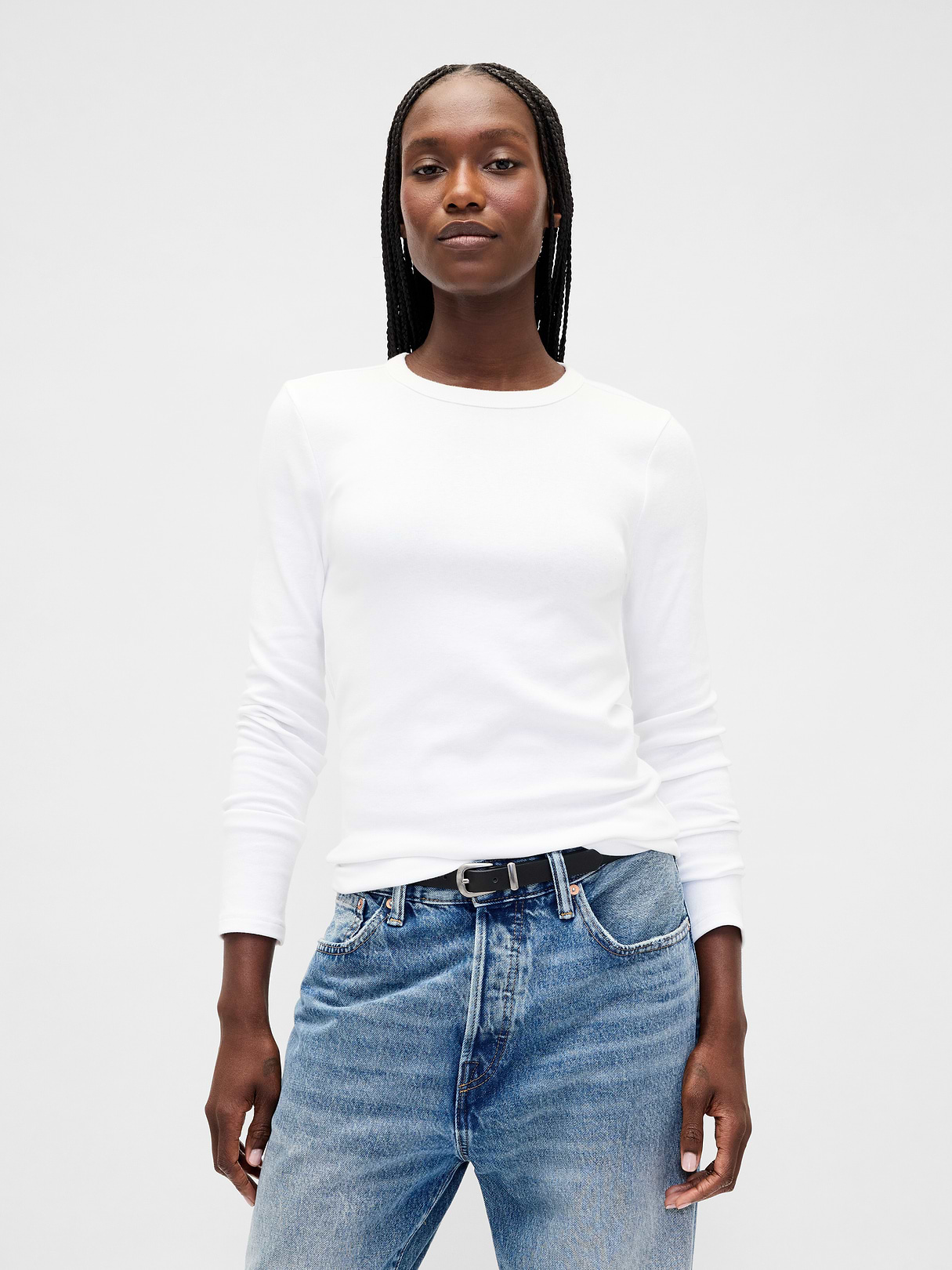 Modern Crewneck T-Shirt - Fresh white