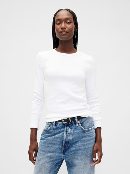 Modern Crewneck T-Shirt - Fresh white