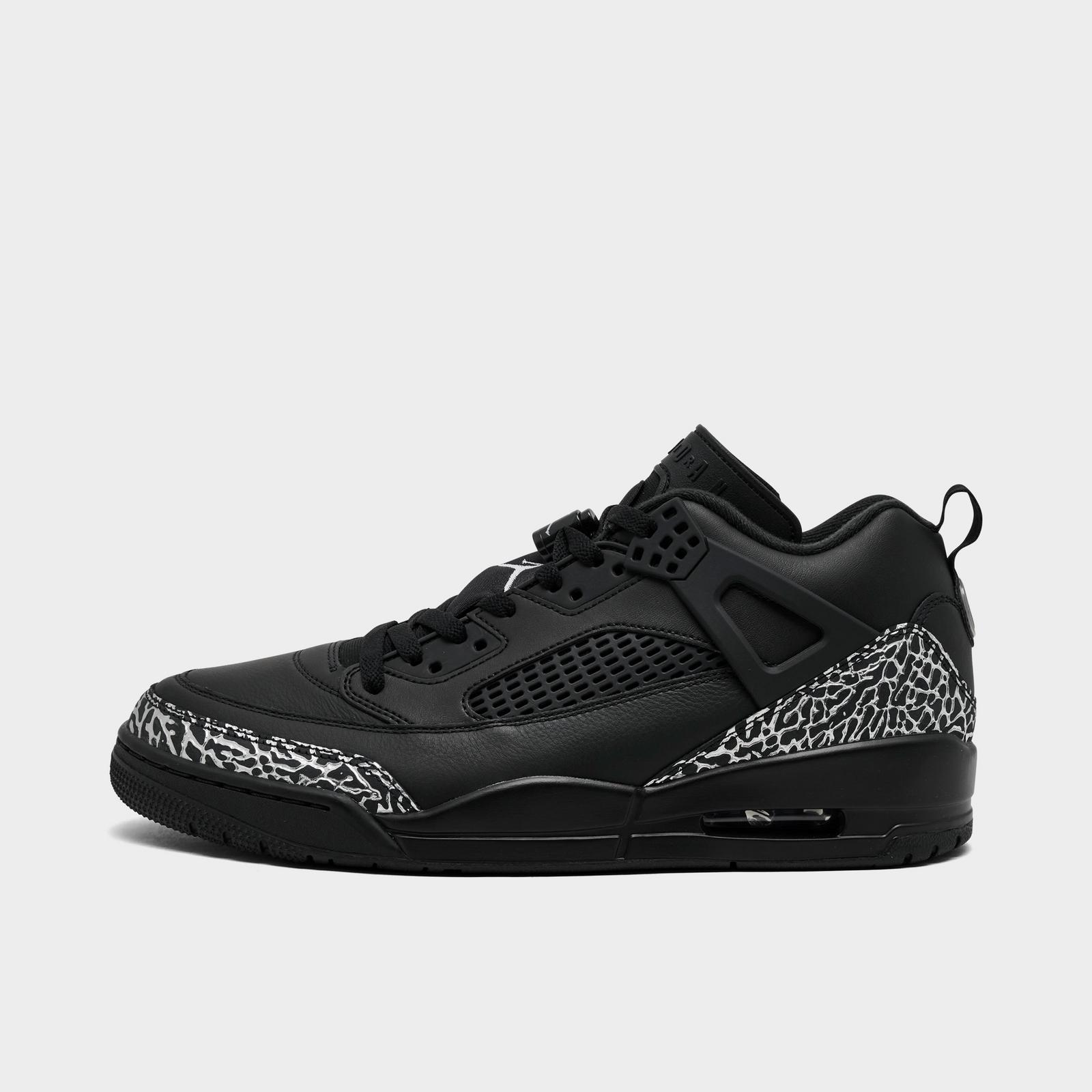 Men's Jordan Spizike Low Casual Shoes - Black/Black/Metallic Silver - view 1