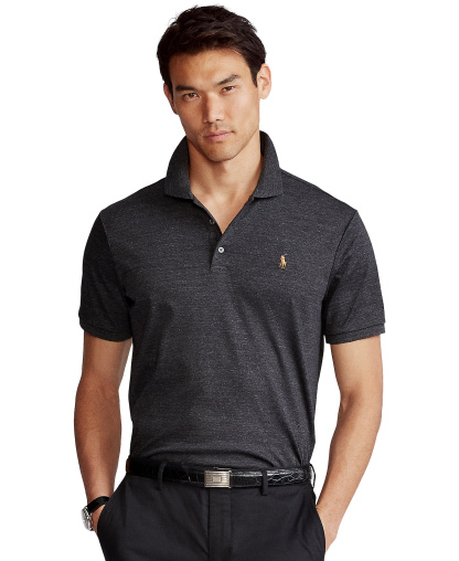 Polo Ralph Lauren Men's Classic Fit Soft Cotton Polo Shirt - Black Marl Heather