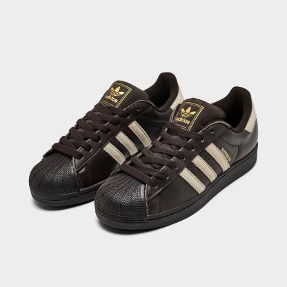 Men's adidas Originals Superstar II Casual Shoes - Part 1 - Aurora Coffee/Khaki/Khaki - Both shoes facing left