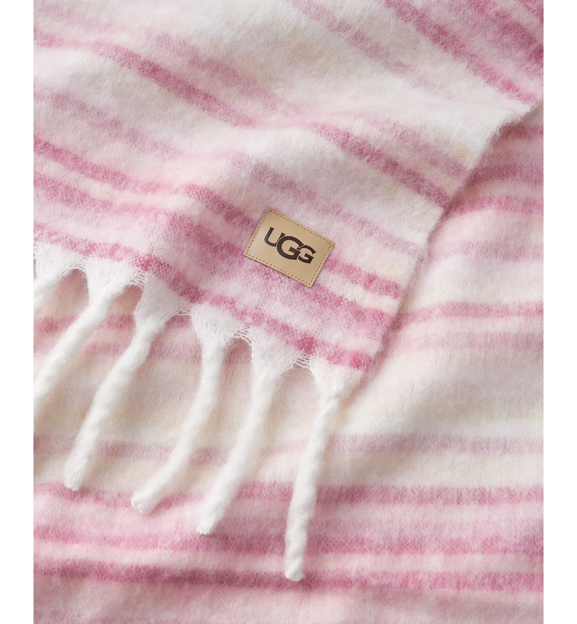 UGG® Joana Striped Throw, 50" x 70" - Dusty Orchid