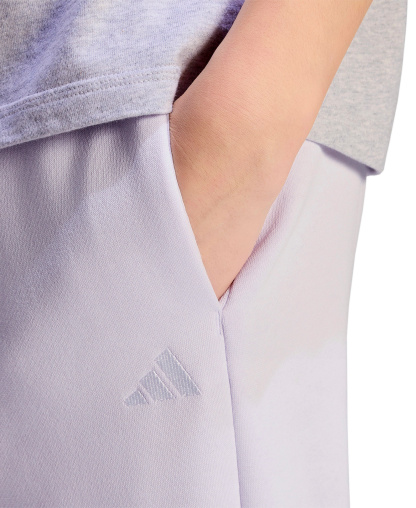 adidas Women's Essentials Small Logo Feel Cozy Open Hem Pants - Frozen Purple/White