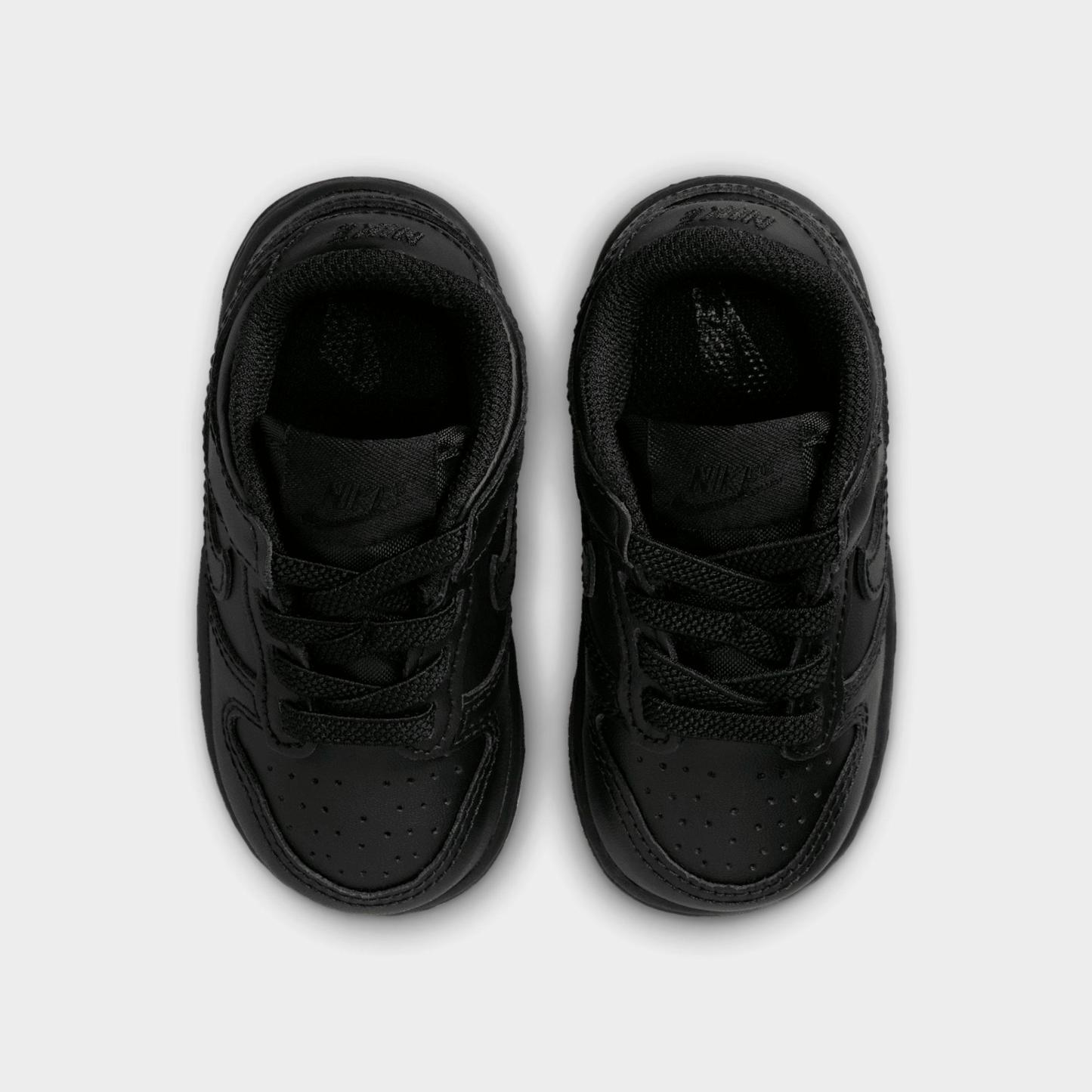 Kids' Toddler Nithtke Dunk Low Casual Shoes - Black/Black/Black - Top view